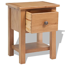 Acheter Maison Chic Table de chevet,Table de nuit,Table d'appoint pour salon 36 x 30 x 47 cm Bois de chêne massif -MN50367