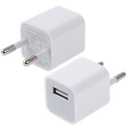 Wewoo Pour iPad, iPhone, Galaxy, Huawei, blanc Xiaomi, LG, HTC et autres smartphone, appareils rechargeables 1A Haute Qualité UE Plug USB Chargeur, 