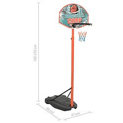 vidaXL Ensemble de basket portable réglable 180-230 cm pas cher