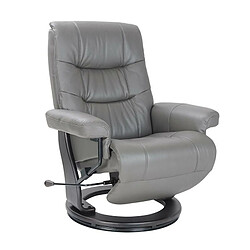 MY NEW DESIGN MAX - Fauteuil de Relaxation Manuel Design en Cuir Anthracite 