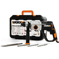 Avis WORX - Marteau perforateur 3 en 1 - 600W - WX339 - 2,5J - ?13 mm(0 ? 5 300 tr/min; mandrin SDS, variateur de vitesse, livré avec forets et burin)