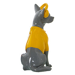 Acheter Figurine Décorative Alexandra House Living Jaune Gris Plastique Chien Casque 14 x 26 x 19 cm