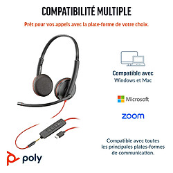 POLY Blackwire C3225 Stereo USB-C Headset