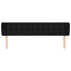 Avis Maison Chic Tête de lit scandinave avec oreilles,meuble de chambre Noir 163x23x78/88 cm Tissu -MN18219