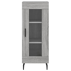 Maison Chic Buffet,Meuble de Rangement,commode pour salon,Cuisine Sonoma gris 34,5x34x90 cm Bois d'ingénierie -MN95212 pas cher