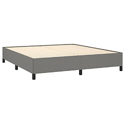 Acheter Maison Chic Lit adulte - Lit simple Cadre de lit,Structure du lit Contemporain Gris foncé 160 x 200 cm Tissu -MN92807