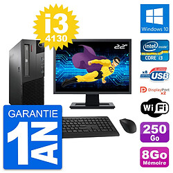 PC Lenovo M93p SFF Ecran 22" Intel i3-4130 RAM 8Go Disque 250Go Windows 10 Wifi · Occasion 