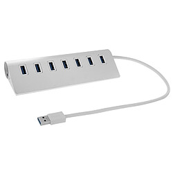 Wewoo Hub USB 3.0 Répartiteur USB en aluminium portatif à haute vitesse 5 ports USB 3.0 USB 3.0, support 2TB