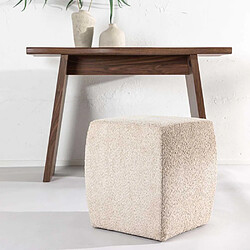 Venture Home Pouf cube en polyester bouclette Neapel.