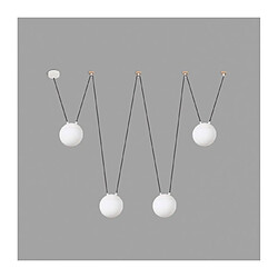 faro Suspension blanche Mine 4 ampoules