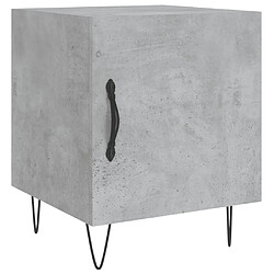 Maison Chic Table de chevet,Table de Nuit,Meuble de Rangement gris béton 40x40x50 cm bois d’ingénierie