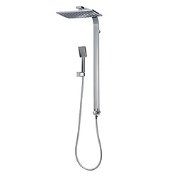 Wirquin Colonne de douche murale Design carrée Tete orientable douchette Salle de bain