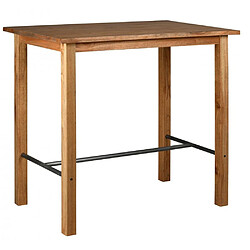 Aubry Gaspard Table haute en bois mindi et métal.