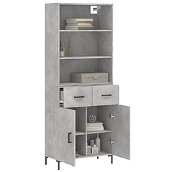 Avis Maison Chic Buffet,Meuble de Rangement,commode pour salon,Cuisine Gris béton 69,5x34x180 cm Bois d'ingénierie -MN38220