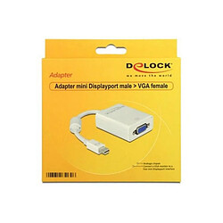 Adaptateur Mini DisplayPort vers VGA DELOCK 65130 Blanc