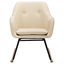 Avis Maison Chic Chaise à bascule | Fauteuil Relax, design moderne Crème Tissu -GKD59550