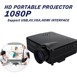 Acheter Universal Projecteur LED portable Mini Projecteur 1920x1080 pixels USB / AV / VGA / HDMI / SD Multimédia Port US Plug Multimedia | Projecteurs LCD