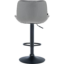 Non Lot de 2 tabourets de bar Vonore velours noir pas cher