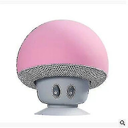 Universal Yyh-2pcs rose dessin animé champignon tête sans fil bluetooth en haut-parleur support de téléphone portable extérieur portable 