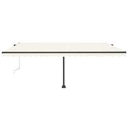 Avis Maison Chic Auvent automatique | Store banne extérieur | Marquise avec capteur de vent et LED 500x300 cm Crème -MN71449