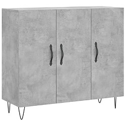 Maison Chic Buffet,Meuble de Rangement,commode pour salon,Cuisine gris béton 90x34x80 cm bois d'ingénierie -MN85637