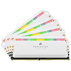 Corsair Dominator Platinum - 4 x 16 Go - DDR4 3200 MHz - RGB - Blanc