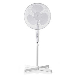 Avis NEDIS Ventilateur sur pied DIAM 40cm 3 Vitesses Oscillation 45 W Hauteur réglable Blanc