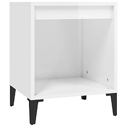 Acheter vidaXL Tables de chevet 2 pcs Blanc brillant 40x35x50 cm