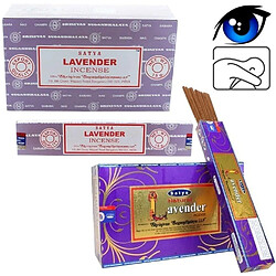 Encens indien calme et clairvoyance Lavande Satya Sai Baba 2x (24 batons) 