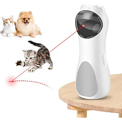 Jouet laser pour chat automatique, jouet interactif pour chat pour chats d'intérieur, chaton, chiens, chargement USB/alimenté par batterie, 5 modes laser réglables pour chat