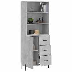 Avis Maison Chic Buffet,Meuble de Rangement,commode pour salon,Cuisine Gris béton 69,5x34x180 cm Bois d'ingénierie -MN28993