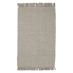 Mon Beau Tapis SIMPLY COTON - Tapis 100% coton gris foncé 50x80