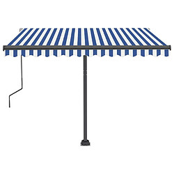 Acheter Maison Chic Auvent automatique | Store banne extérieur | Marquise sur pied 300x250 cm Bleu/Blanc -MN58868