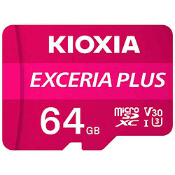 Avis Carte Mémoire Micro SD avec Adaptateur Kioxia Exceria Plus Rose Cours 10 UHS-I U3