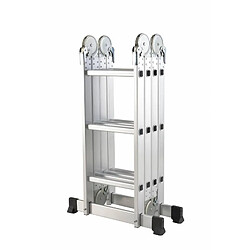 Secury-T Échelle Multifonction Pliable 4x5 marches 6 en 1 - 5.7m - 100% aluminium - Avec plateforme échafaudage