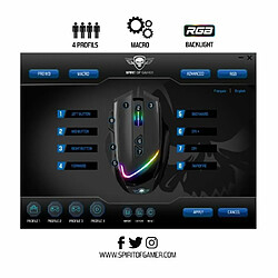 Pack Souris GAMER GAMING PRO M3 RGB SPIRIT OF GAMER Coque design 7200DPI + TAPIS DESIGN