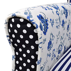 Avis vidaXL Fauteuil avec design de patchwork Tissu