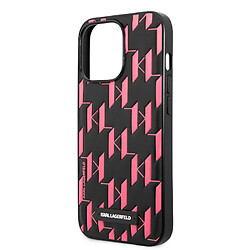 Coque arrière Karl Lagerfeld iPhone 13 Pro - Monogram Plaque Rose pas cher