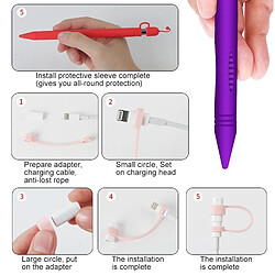 Acheter Wewoo Apple Pen Cover Couverture de protection anti-perdue pour Apple Pencil Violet