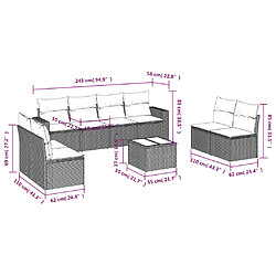 Avis vidaXL Salon de jardin 9 pcs avec coussins noir résine tressée