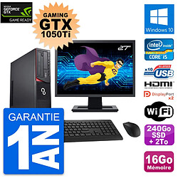 PC Fujitsu E920 DT 27" Gaming GTX 1050Ti i5-4570 RAM 16Go 240Go SSD + 2To W10 · Occasion 