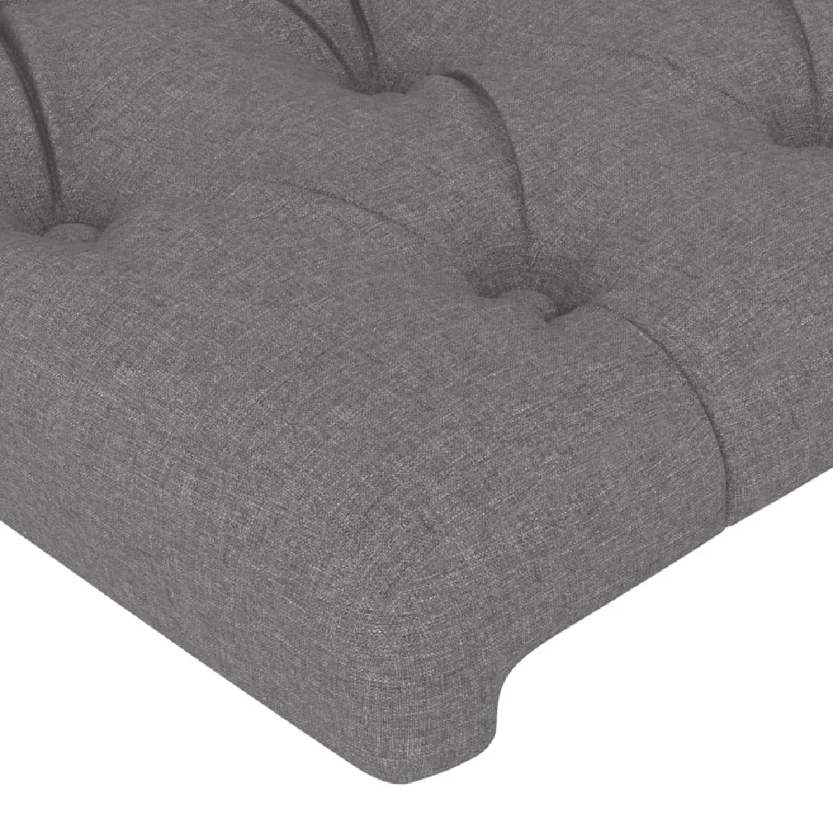 Maison Chic Tête de lit scandinave à LED,meuble de chambre Gris foncé 103x16x118/128 cm Tissu -MN73570 pas cher