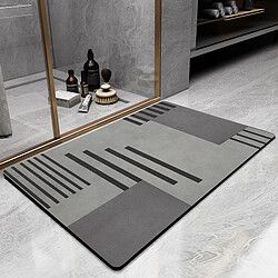 LUUCOZK Tapis de bain antidérapants absorbants à séchage rapide, décoration de salle de bain, motif 1-45 x70CM 