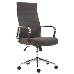 Decoshop26 Fauteuil de bureau en tissu gris foncé avec assise rembourrée pivotant BUR10234