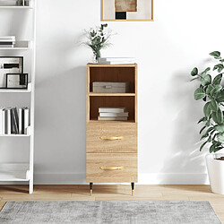 Maison Chic Buffet,Meuble de Rangement,commode pour salon,Cuisine Chêne sonoma 34,5x34x90 cm Bois d'ingénierie -MN52517