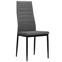 Avis Decoshop26 Lot de 4 chaises de salle à manger cuisine design moderne en tissu gris clair CDS021504