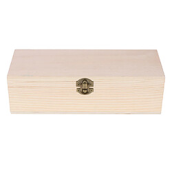 Boîte de Rangement Rectangle Coffret en Bois Boîte de Stockage Bibelot - 25x9.5x6.5cm