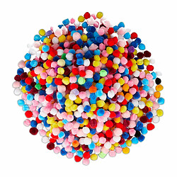 Relaxdays Pompons Colorés Loisirs Créatifs Boules DIY Décoration Set de 1000 Anniversaire Mariage D: 1 cm, Coloré 