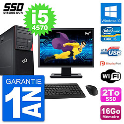 PC Tour Fujitsu P720 Ecran 19" Intel i5-4570 RAM 16Go SSD 2To Windows 10 Wifi - Occasion