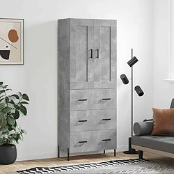 Maison Chic Buffet,Meuble de Rangement,commode pour salon,Cuisine Gris béton 69,5x34x180 cm Bois d'ingénierie -MN80394